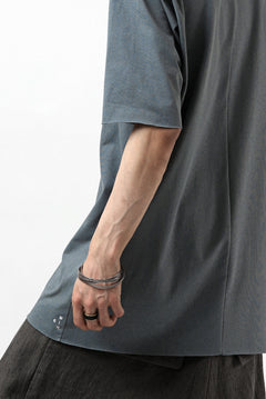 Load image into Gallery viewer, ierib exclusive raw edge Tee type-R  / light jersey (BLUE GREY)