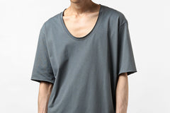 Load image into Gallery viewer, ierib exclusive raw edge Tee type-R  / light jersey (BLUE GREY)