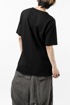 Load image into Gallery viewer, ierib exclusive raw edge Tee type-R  / light jersey (BLACK)