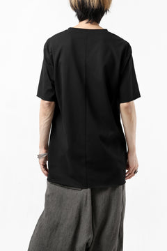 Load image into Gallery viewer, ierib exclusive raw edge Tee type-R  / light jersey (BLACK)