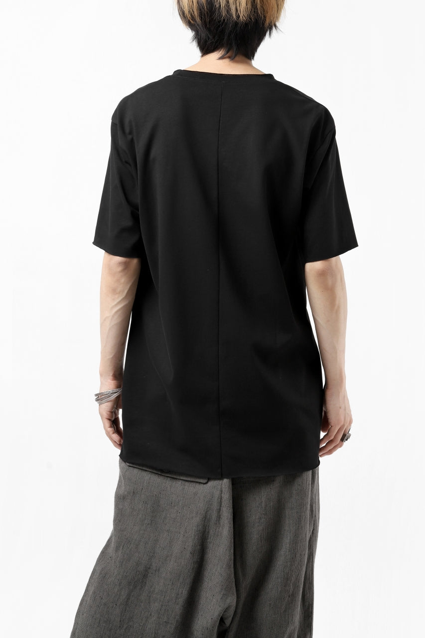 Load image into Gallery viewer, ierib exclusive raw edge Tee type-R  / light jersey (BLACK)