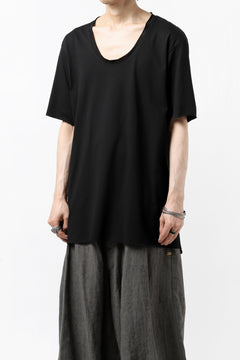 Load image into Gallery viewer, ierib exclusive raw edge Tee type-R  / light jersey (BLACK)