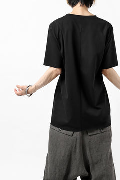 Load image into Gallery viewer, ierib exclusive raw edge Tee type-R  / light jersey (BLACK)