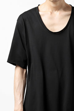 Load image into Gallery viewer, ierib exclusive raw edge Tee type-R  / light jersey (BLACK)