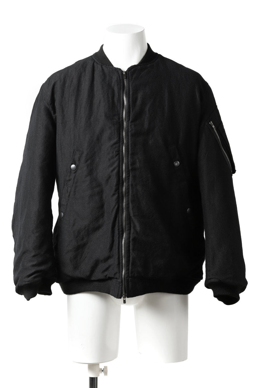 画像をギャラリービューアに読み込む, KLASICA FLPC-1 FLIGHT JACKET with BONDED LINING / SERGE WOOL&RAMIE (IRON)