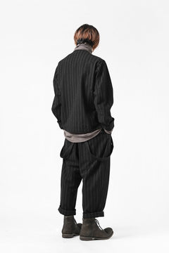 画像をギャラリービューアに読み込む, KLASICA BARREL SUSPENDER TROUSERS / WOOL FLANNEL (VINTAGE STRIPE)