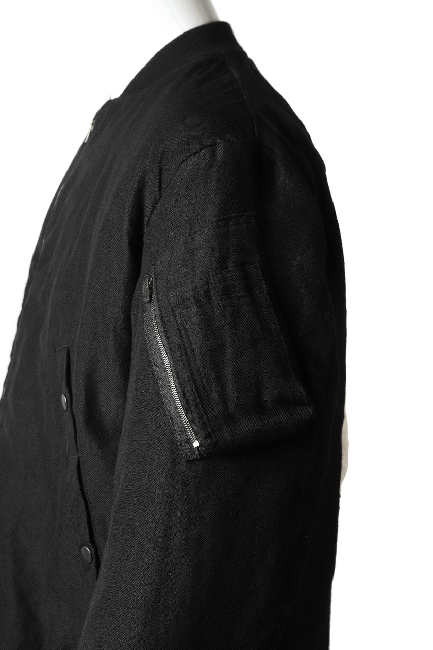 画像をギャラリービューアに読み込む, KLASICA FLPC-1 FLIGHT JACKET with BONDED LINING / SERGE WOOL&RAMIE (IRON)