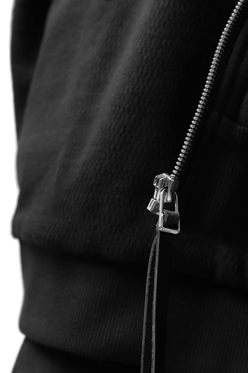 画像をギャラリービューアに読み込む, DEFORMATER.® BOMBER-HOODIE JACKET / SWEAT+WAFFLE JERSEY (BLACK)