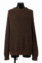 Load image into Gallery viewer, CAPERTICA HEAVY KNIT SWEATER TOP / BABY ALPACA (MIX BROWN)