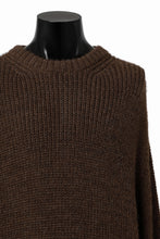 Load image into Gallery viewer, CAPERTICA HEAVY KNIT SWEATER TOP / BABY ALPACA (MIX BROWN)