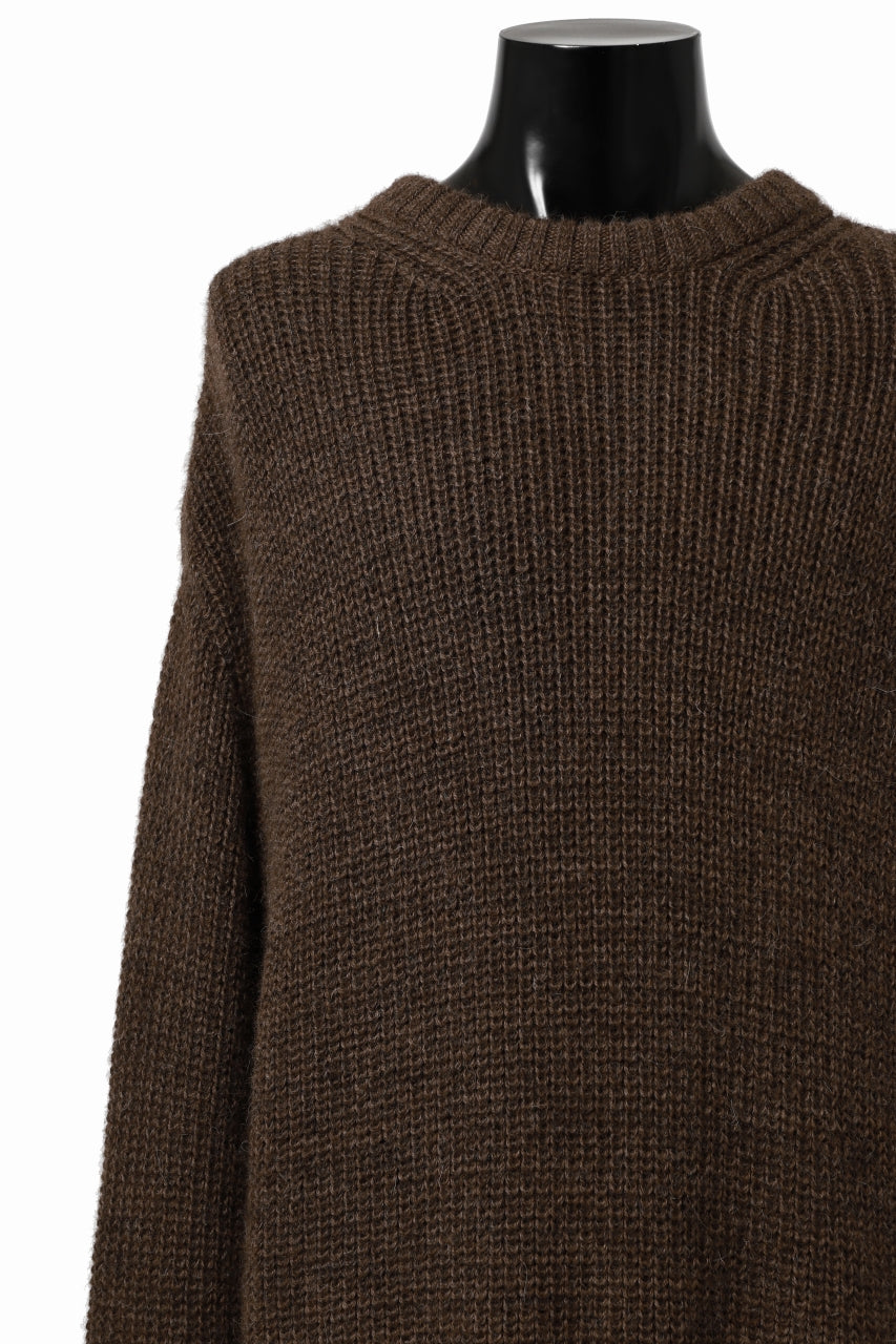 画像をギャラリービューアに読み込む, CAPERTICA HEAVY KNIT SWEATER TOP / BABY ALPACA (MIX BROWN)