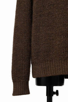 Load image into Gallery viewer, CAPERTICA HEAVY KNIT SWEATER TOP / BABY ALPACA (MIX BROWN)