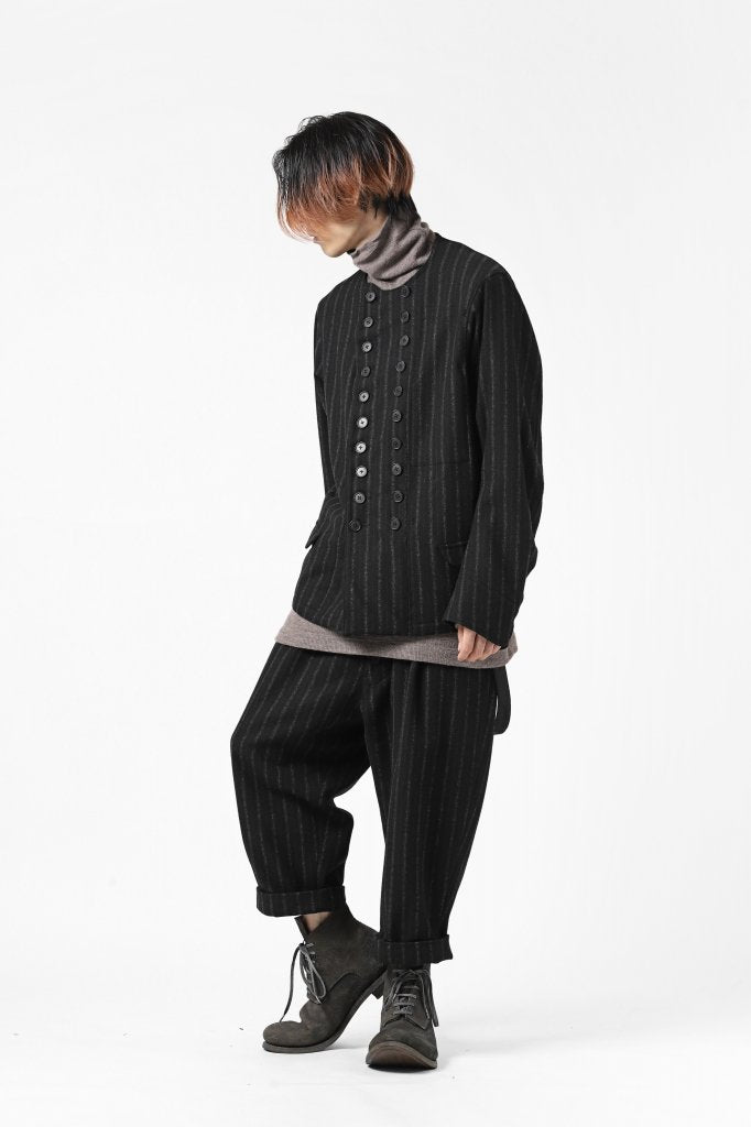 画像をギャラリービューアに読み込む, KLASICA BARREL SUSPENDER TROUSERS / WOOL FLANNEL (VINTAGE STRIPE)