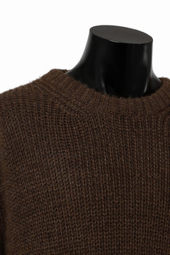 Load image into Gallery viewer, CAPERTICA HEAVY KNIT SWEATER TOP / BABY ALPACA (MIX BROWN)
