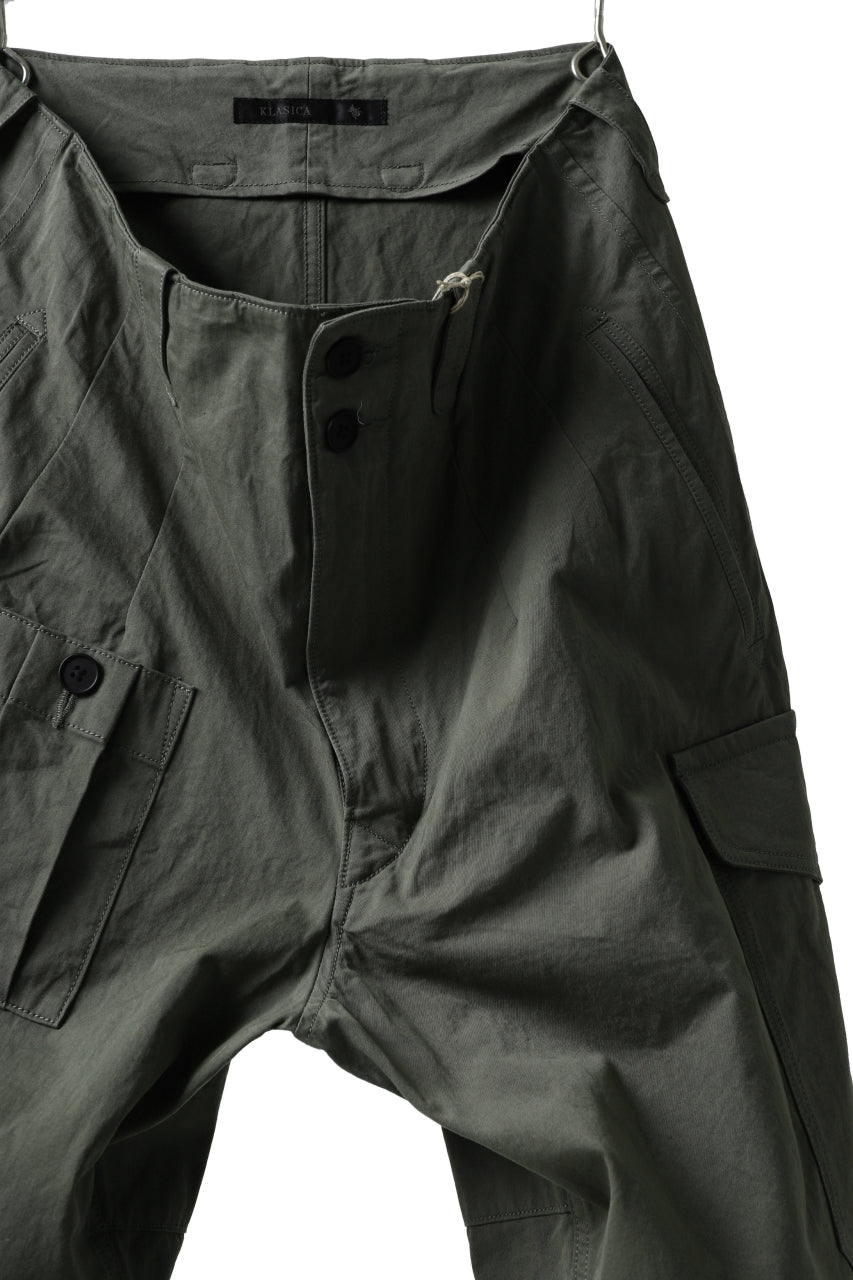 画像をギャラリービューアに読み込む, KLASICA 1960 (C-Twill) CARGO POCKET TROUSERS / HIGH DENSITY MATT TWILL (OLIVE)