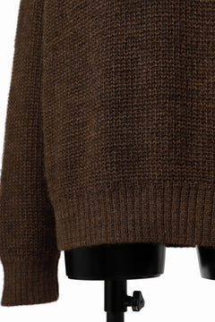 Load image into Gallery viewer, CAPERTICA HEAVY KNIT SWEATER TOP / BABY ALPACA (MIX BROWN)