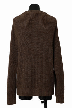 Load image into Gallery viewer, CAPERTICA HEAVY KNIT SWEATER TOP / BABY ALPACA (MIX BROWN)
