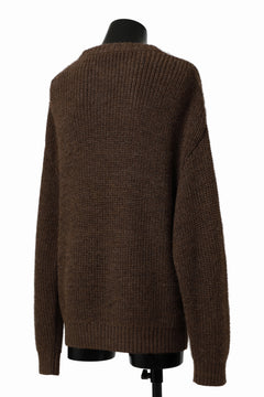 Load image into Gallery viewer, CAPERTICA HEAVY KNIT SWEATER TOP / BABY ALPACA (MIX BROWN)