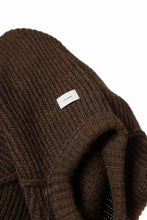 Load image into Gallery viewer, CAPERTICA HEAVY KNIT SWEATER TOP / BABY ALPACA (MIX BROWN)