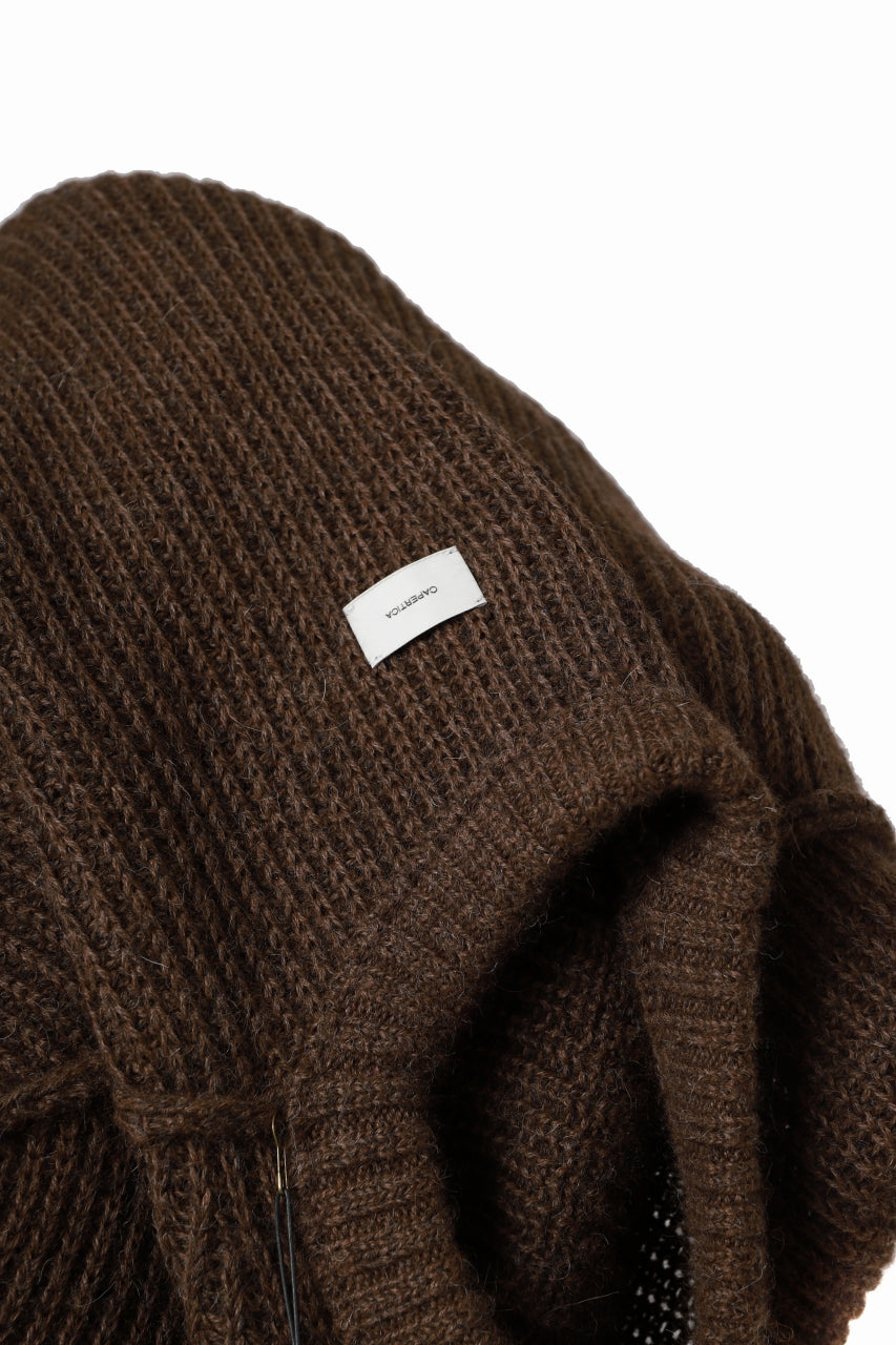 Load image into Gallery viewer, CAPERTICA HEAVY KNIT SWEATER TOP / BABY ALPACA (MIX BROWN)