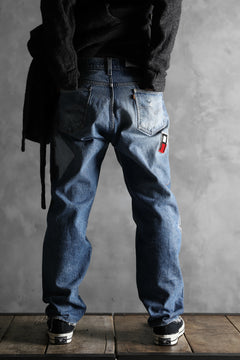 画像をギャラリービューアに読み込む, CHANGES VINTAGE REMAKE PATCHWORK DENIM TAPERED PANTS / VINTAGE DENIM (INDIGO #D)