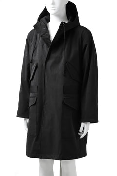 画像をギャラリービューアに読み込む, COLINA M-1947 HOOD PARKA COAT / HIGH DENSITY MILICLOTH &amp; CLIMASHIELD® (BLACK)