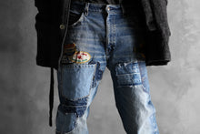 画像をギャラリービューアに読み込む, CHANGES VINTAGE REMAKE PATCHWORK DENIM TAPERED PANTS / VINTAGE DENIM (INDIGO #D)