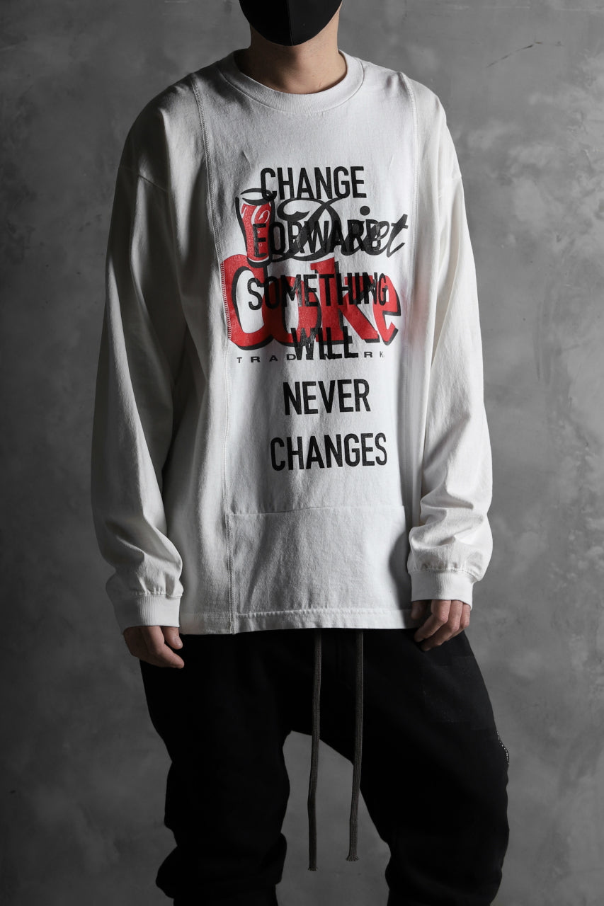 画像をギャラリービューアに読み込む, CHANGES VINTAGE REMAKE MULTI PANEL LONG SLEEVE TEE (MULTI WHITE #Coke)