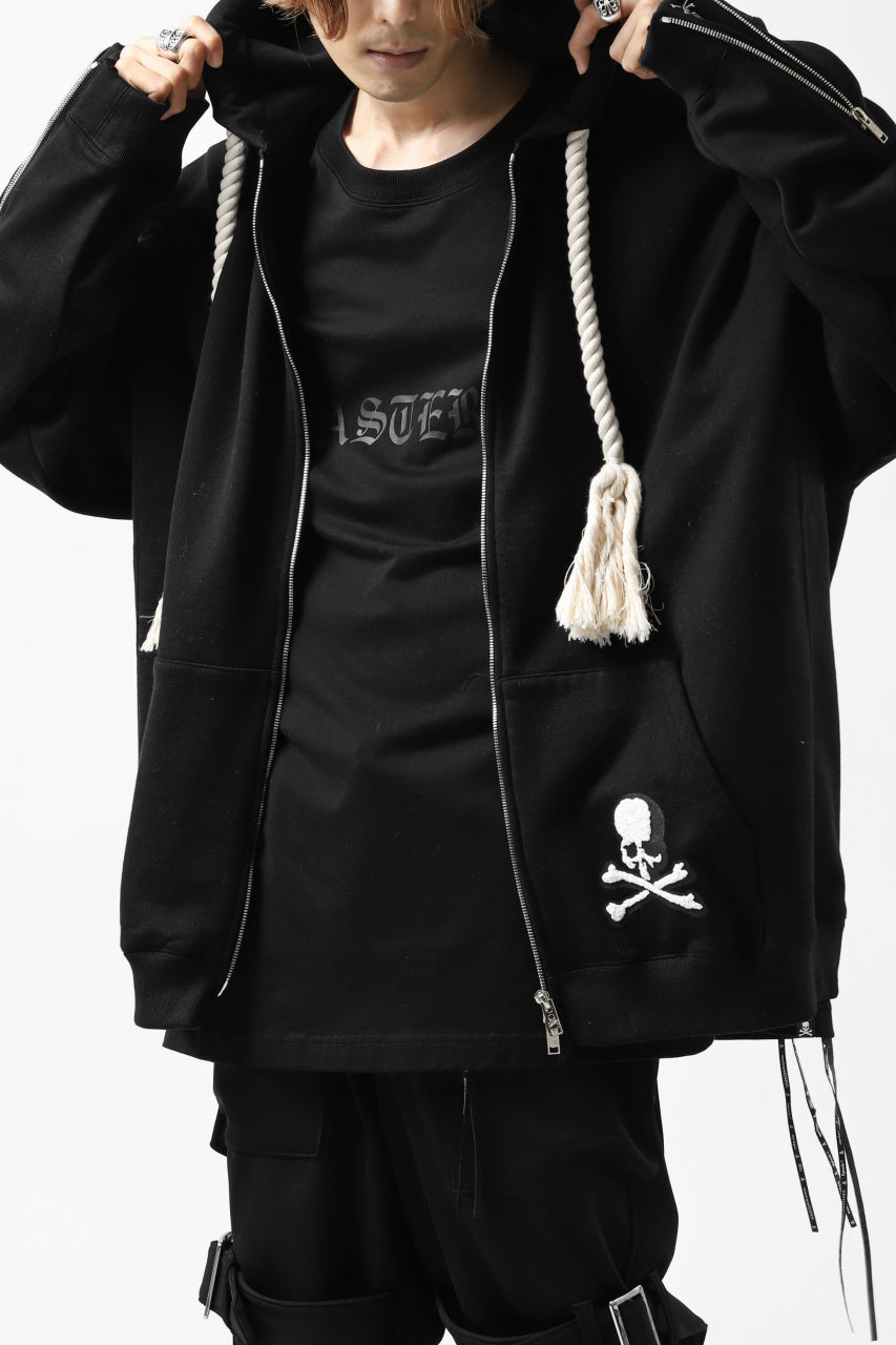 Load image into Gallery viewer, mastermind JAPAN HOODIE ZIP SWEAT JACKET / ROPE CODE (BLACK)