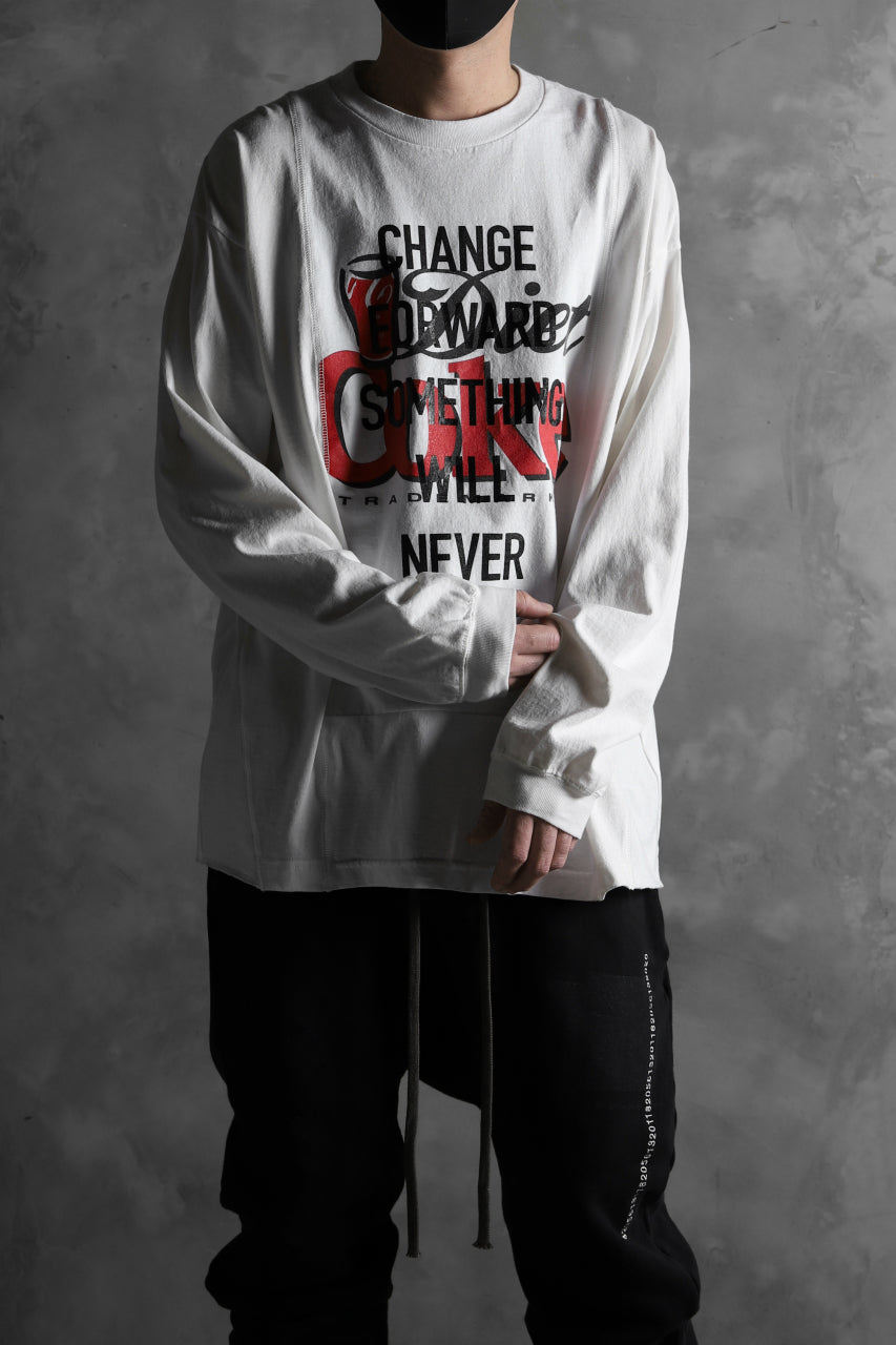 画像をギャラリービューアに読み込む, CHANGES VINTAGE REMAKE MULTI PANEL LONG SLEEVE TEE (MULTI WHITE #Coke)