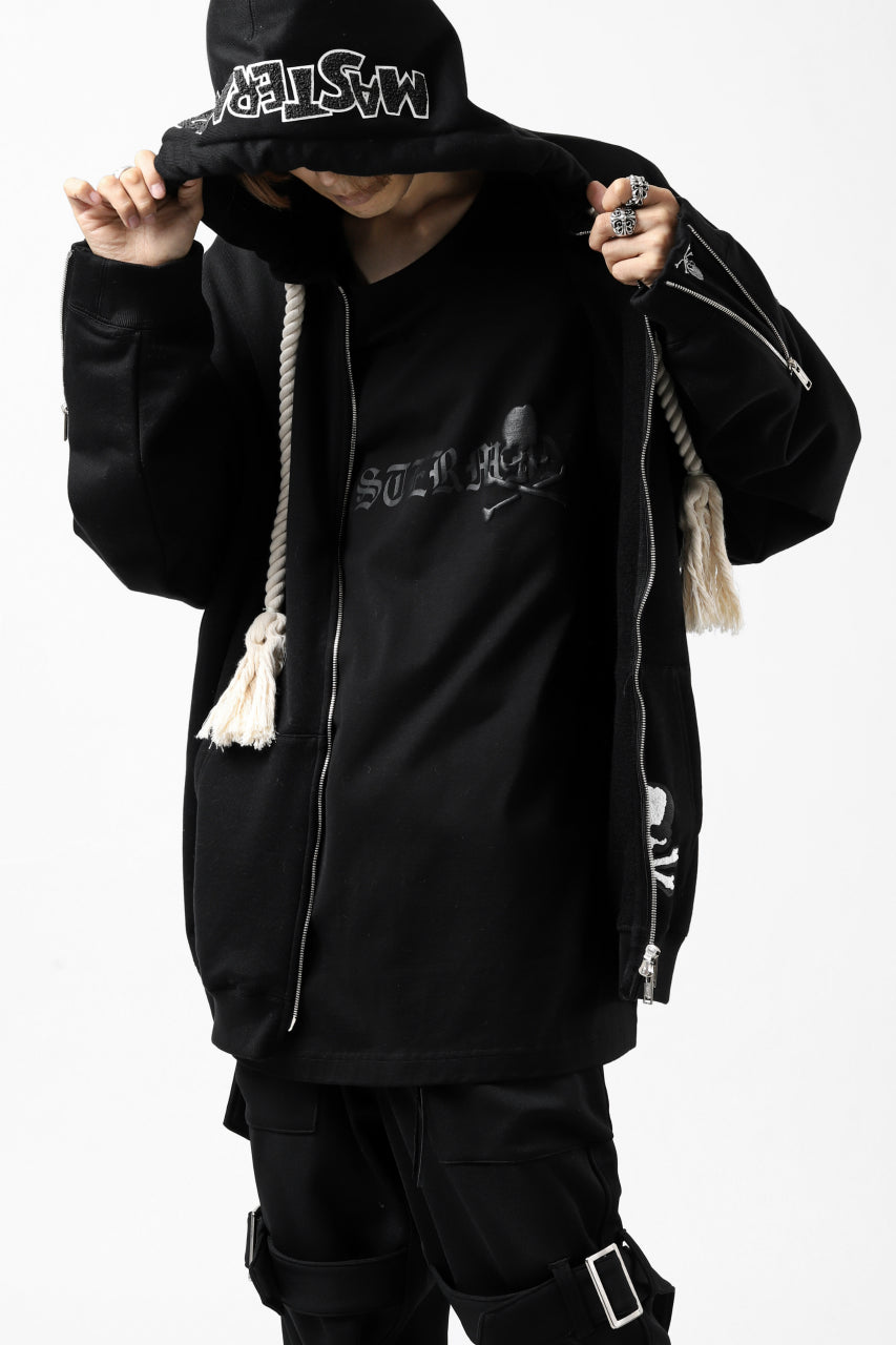 Load image into Gallery viewer, mastermind JAPAN HOODIE ZIP SWEAT JACKET / ROPE CODE (BLACK)