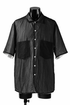 Load image into Gallery viewer, KLASICA SH-33(edit.2) 2 LAYERED SHIRT / TRANSLUCENT ORGANDY (BLACK)