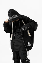 Load image into Gallery viewer, mastermind JAPAN HOODIE ZIP SWEAT JACKET / ROPE CODE (BLACK)