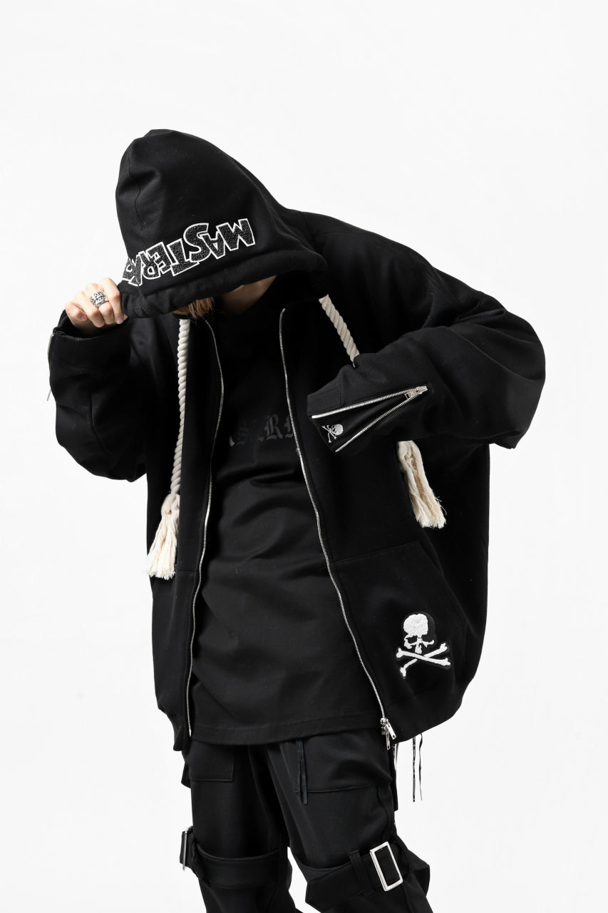 Load image into Gallery viewer, mastermind JAPAN HOODIE ZIP SWEAT JACKET / ROPE CODE (BLACK)