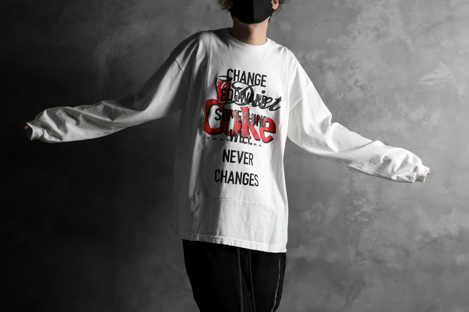 画像をギャラリービューアに読み込む, CHANGES VINTAGE REMAKE MULTI PANEL LONG SLEEVE TEE (MULTI WHITE #Coke)