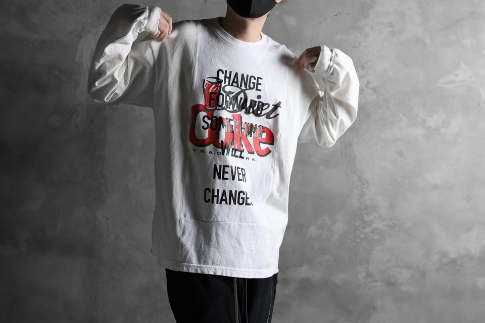 画像をギャラリービューアに読み込む, CHANGES VINTAGE REMAKE MULTI PANEL LONG SLEEVE TEE (MULTI WHITE #Coke)