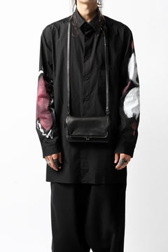 画像をギャラリービューアに読み込む, discord Yohji Yamamoto CLASP ZIP WALLET with SHOULDER STRAP (BLACK)