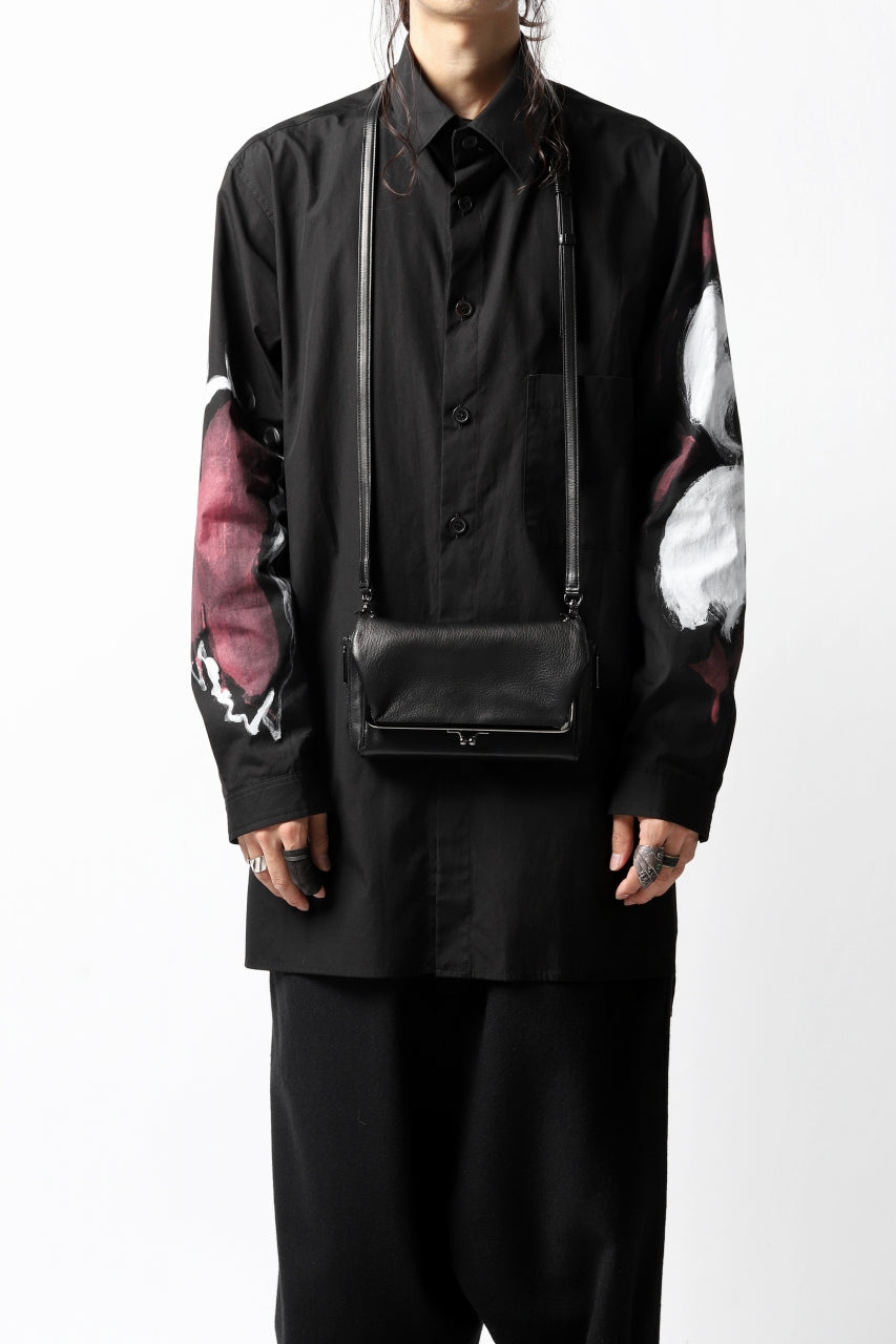 画像をギャラリービューアに読み込む, discord Yohji Yamamoto CLASP ZIP WALLET with SHOULDER STRAP (BLACK)