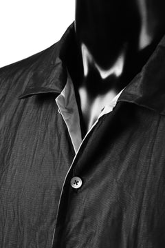Load image into Gallery viewer, KLASICA SH-33(edit.2) 2 LAYERED SHIRT / TRANSLUCENT ORGANDY (BLACK)