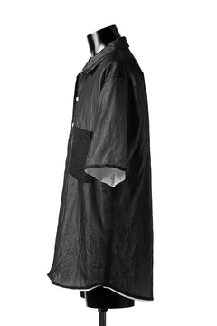 Load image into Gallery viewer, KLASICA SH-33(edit.2) 2 LAYERED SHIRT / TRANSLUCENT ORGANDY (BLACK)