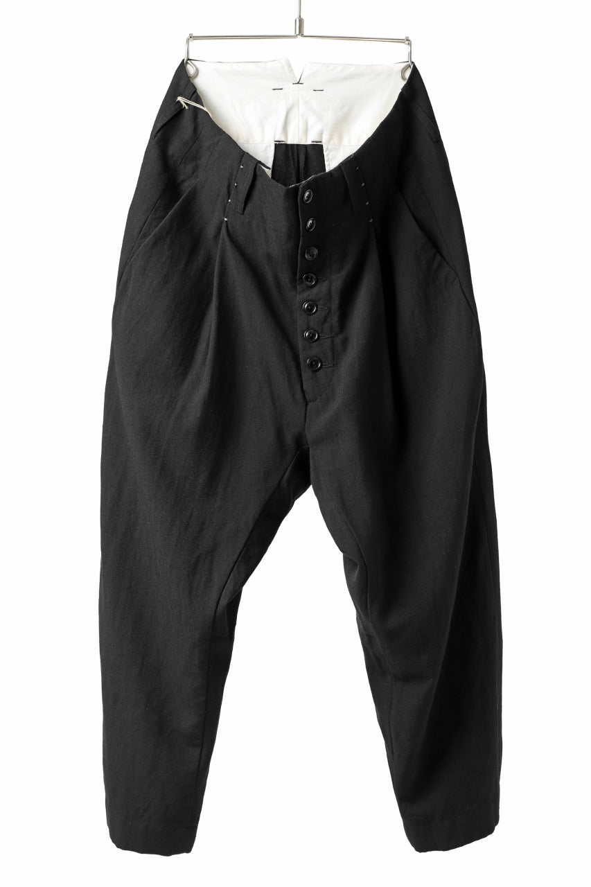 Load image into Gallery viewer, KLASICA SABRON WIDE TAPERED TROUSERS / MONOTONE HOUND TOOTH (BLACK)