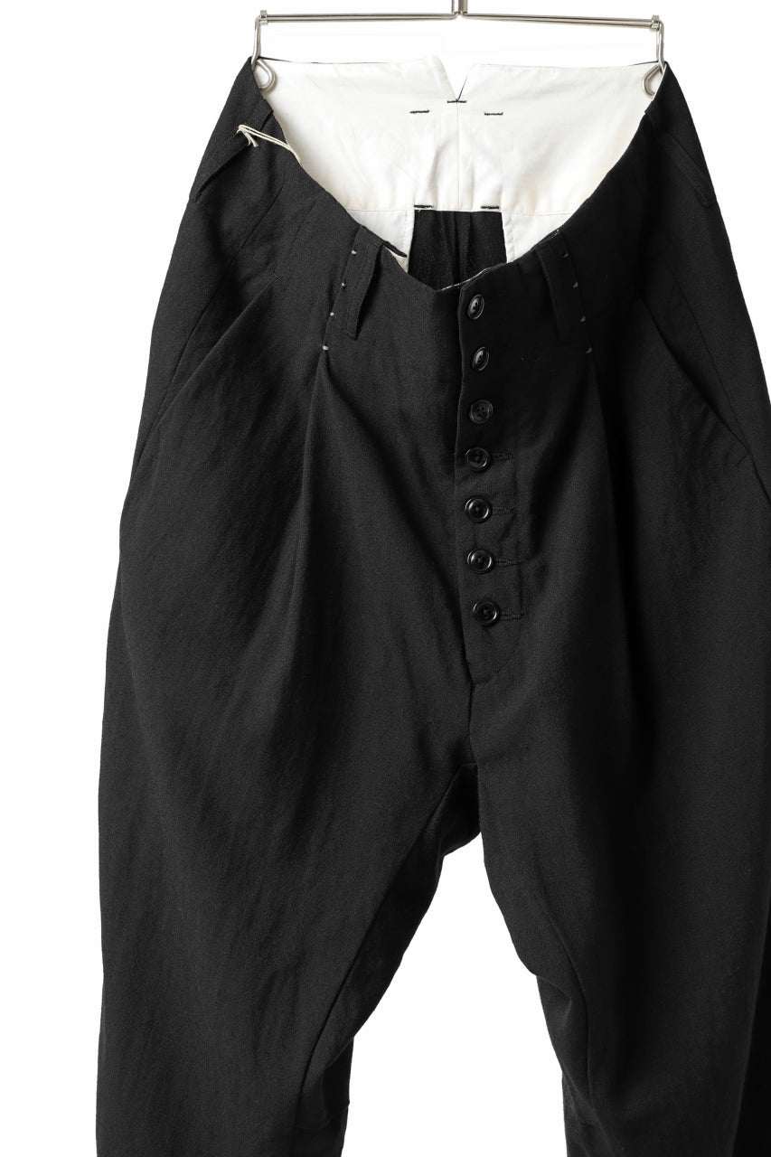 Load image into Gallery viewer, KLASICA SABRON WIDE TAPERED TROUSERS / MONOTONE HOUND TOOTH (BLACK)