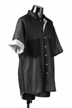 Load image into Gallery viewer, KLASICA SH-33(edit.2) 2 LAYERED SHIRT / TRANSLUCENT ORGANDY (BLACK)