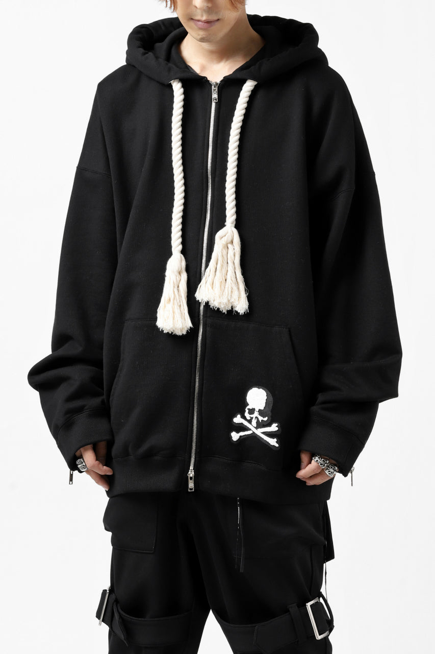 Load image into Gallery viewer, mastermind JAPAN HOODIE ZIP SWEAT JACKET / ROPE CODE (BLACK)
