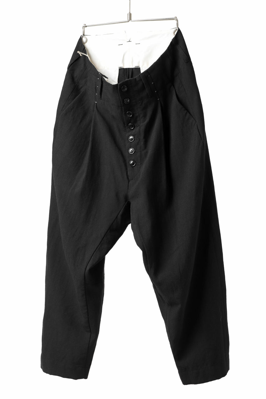 Load image into Gallery viewer, KLASICA SABRON WIDE TAPERED TROUSERS / MONOTONE HOUND TOOTH (BLACK)