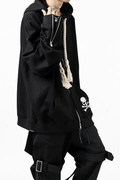 Load image into Gallery viewer, mastermind JAPAN HOODIE ZIP SWEAT JACKET / ROPE CODE (BLACK)