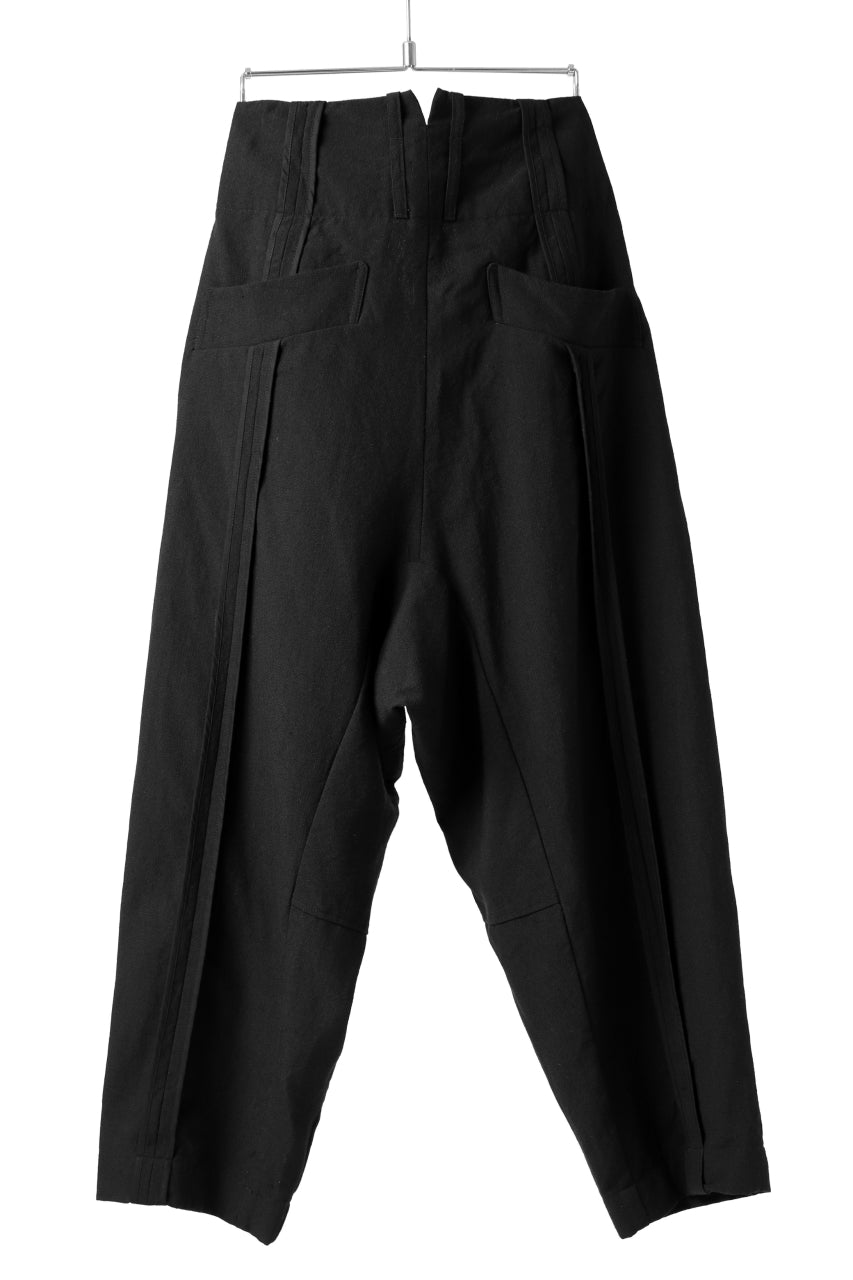 Load image into Gallery viewer, KLASICA SABRON WIDE TAPERED TROUSERS / MONOTONE HOUND TOOTH (BLACK)