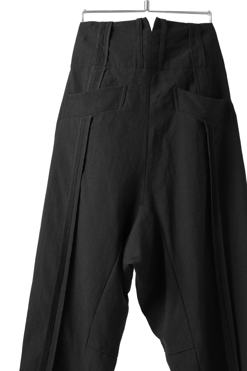 Load image into Gallery viewer, KLASICA SABRON WIDE TAPERED TROUSERS / MONOTONE HOUND TOOTH (BLACK)