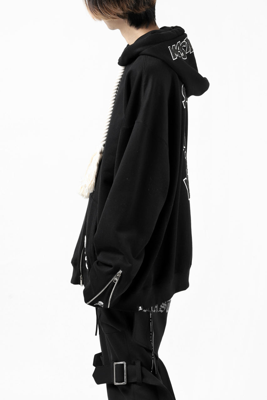 Load image into Gallery viewer, mastermind JAPAN HOODIE ZIP SWEAT JACKET / ROPE CODE (BLACK)