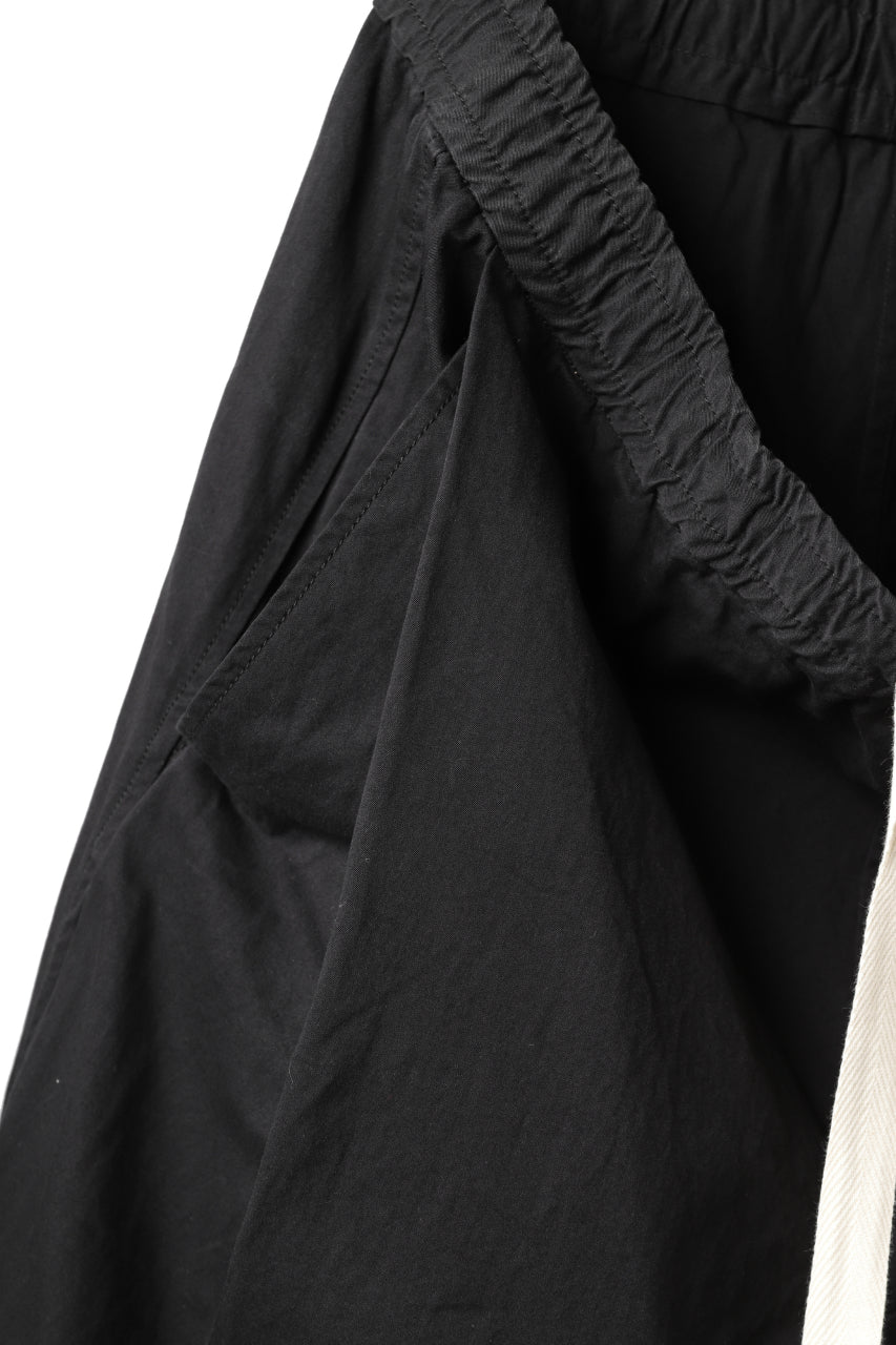 Load image into Gallery viewer, KLASICA GARNER EXTRA WIDE STRING TROUSERS / HIGH DENSITY MATT TWILL (BLACK)